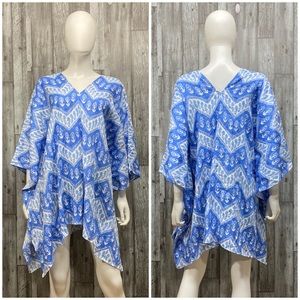 J. McLaughlin Redondo V-Neck Linen Poncho Caftan NWT [1701]
